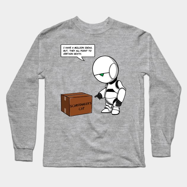 Pessimist Android Long Sleeve T-Shirt by DrMonekers